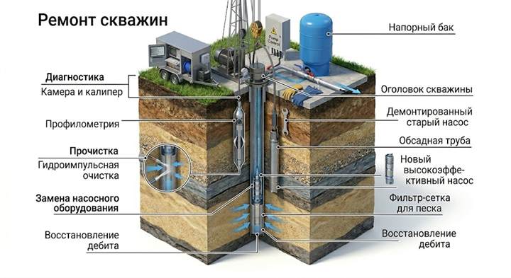 Ремонт скважин в Козьмодемьянске